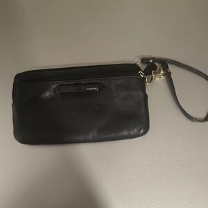 Coach Black Leather Pouch